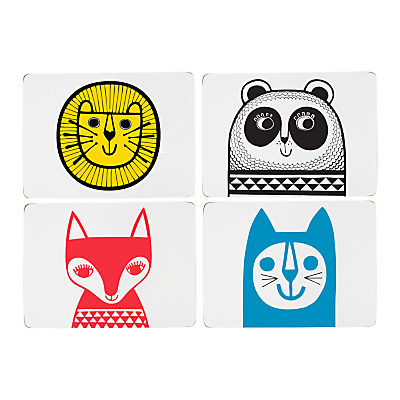 Jane Foster Animal Placemats, Set of 4, Assorted Designs Jane Foster Animal Placemats, Set of 4, Assorted Designs
